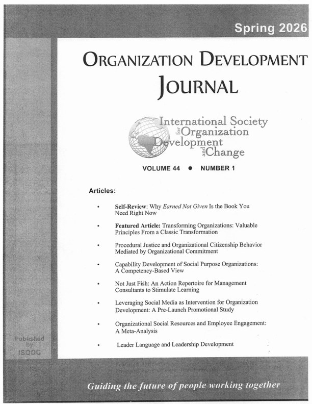 Transforming Organizations: Valuable Principles From A Classic Transformation - Organization Development Journal